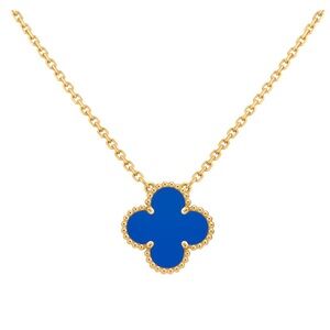 Van Cleef & Arpels Blue and Gold Alhambra Necklace